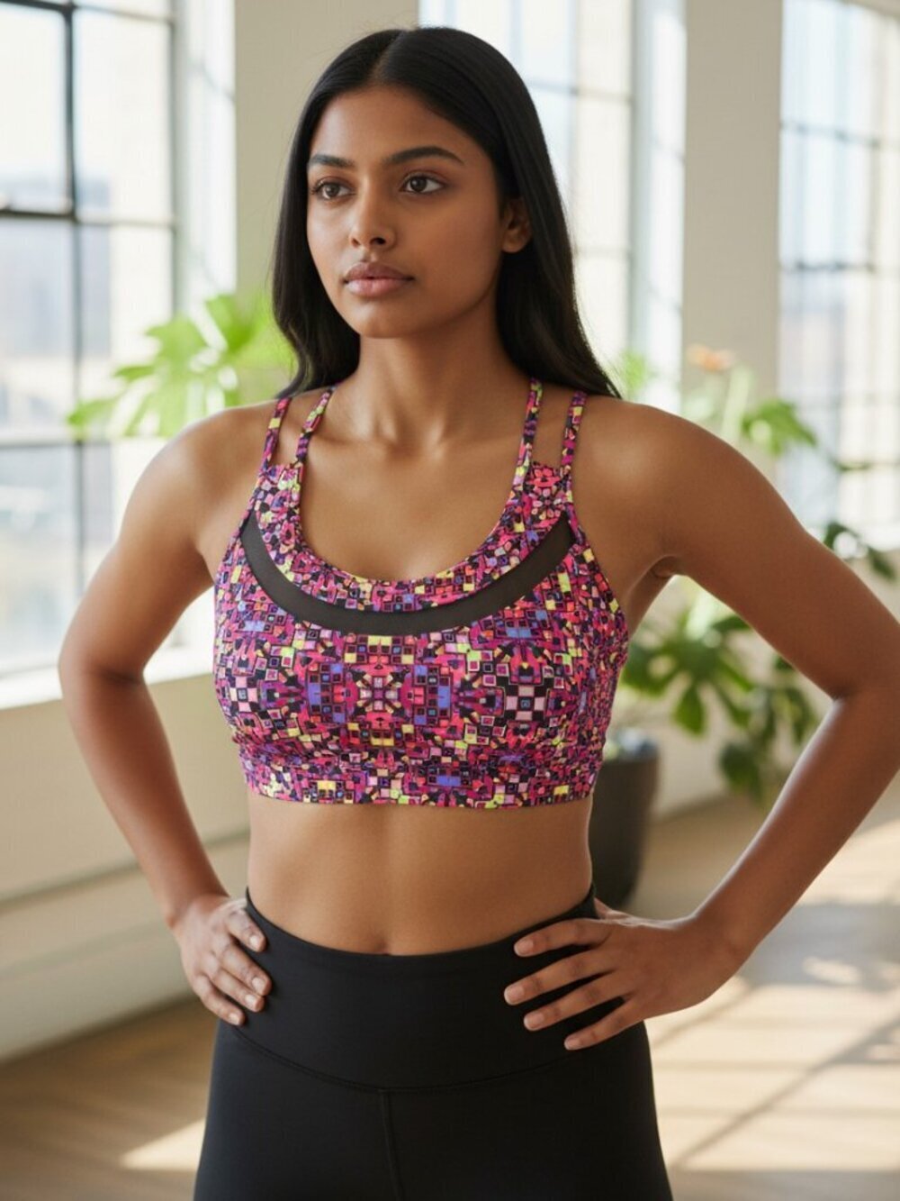 Victoria Sports trappy Back Wireless Sports Bra multicolor Size L